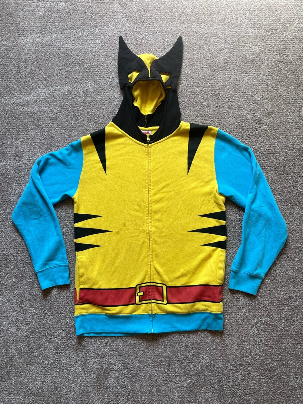 VTG ‘12 Wolverine Marvel Comics Hoodie Costume Zip Up Jacket